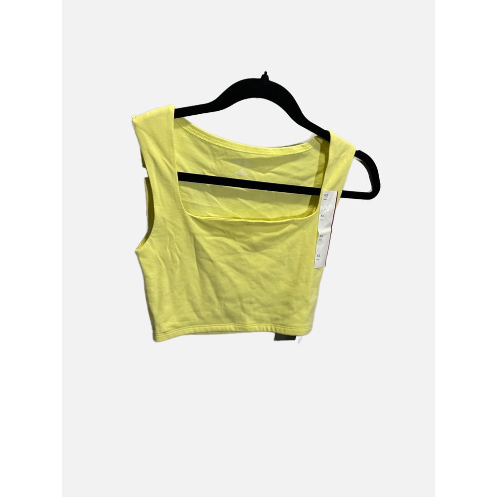 Wild Fable Tank Top Womens XS Yellow Square Neck Cropped Casual Basic Summer